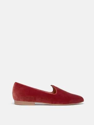 Brick velvet Venetian slipper