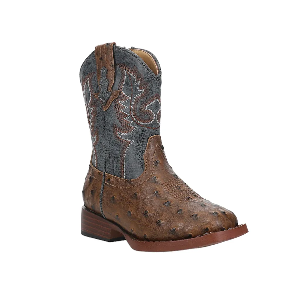 Bumps Square Toe Cowboy Boots (Toddler)