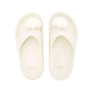 Bunny Foam Slide Flat Sandals Off-White