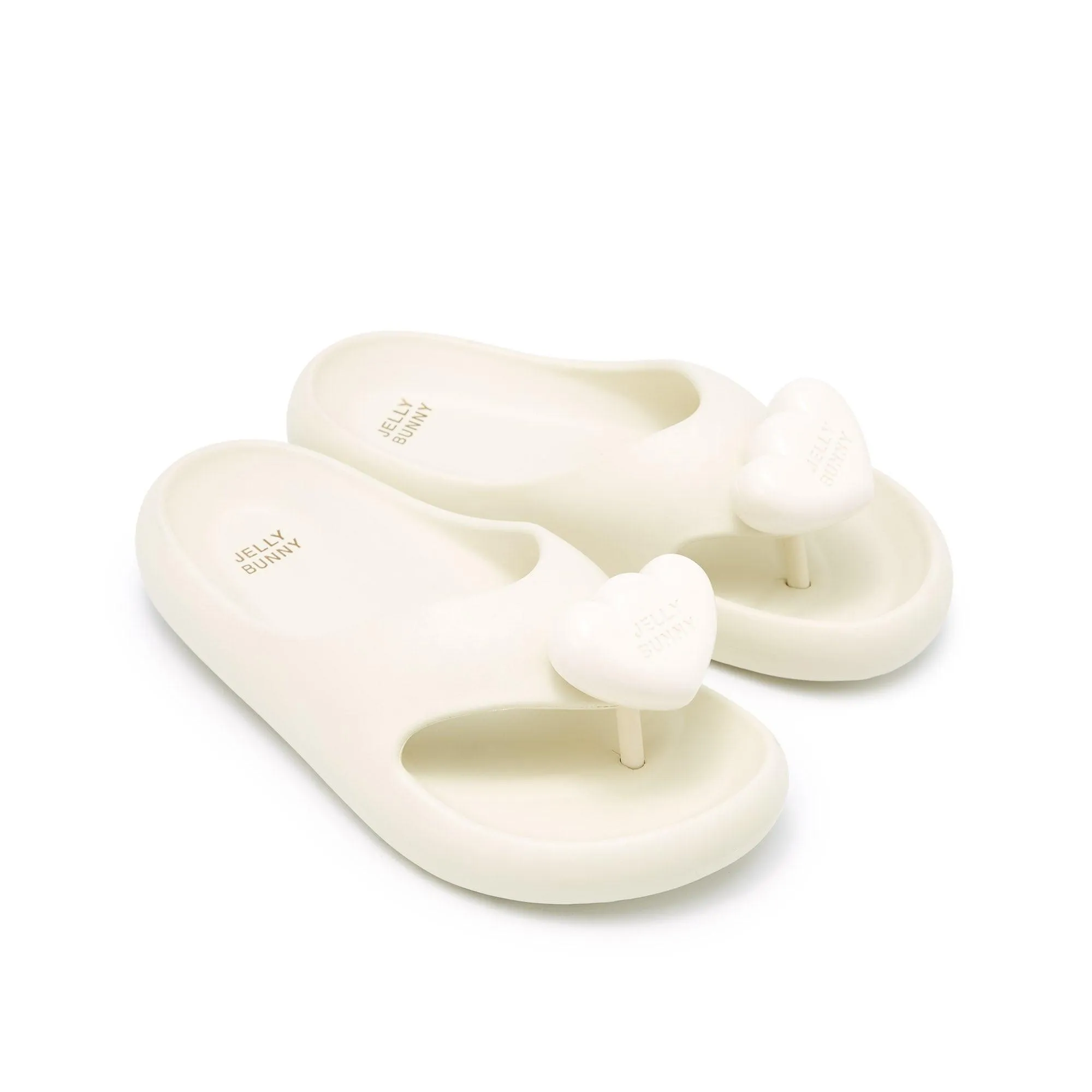 Bunny Foam Slide Flat Sandals Off-White