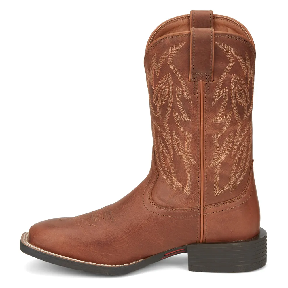 Canter 11 inch Embroidered Square Toe Cowboy Boots