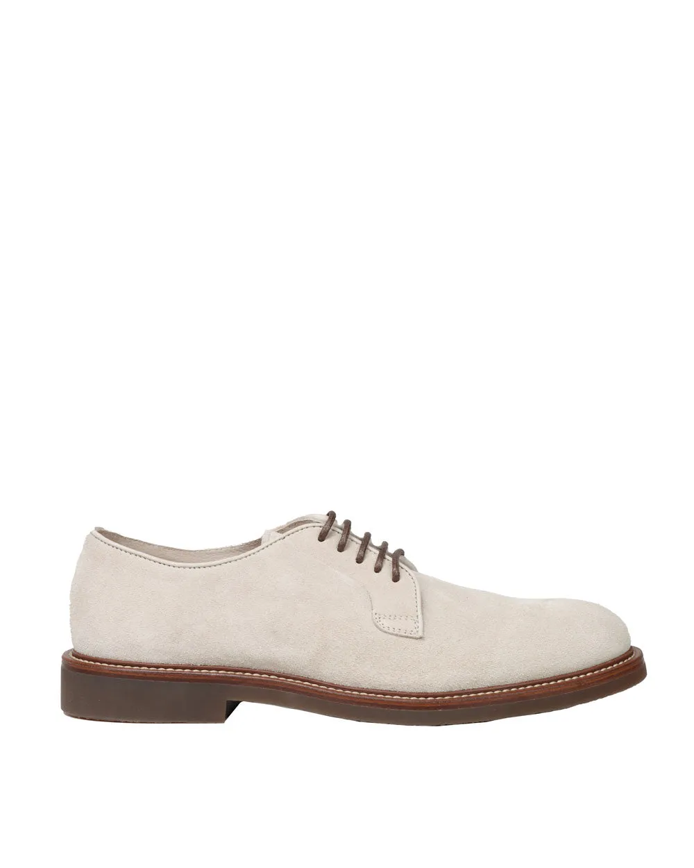 Casual Suede Laceup in Beige