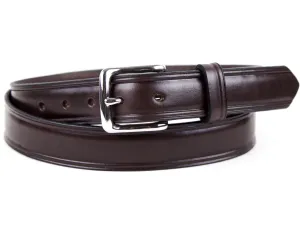 Chocolate Brown Bridle Leather Dress Belt