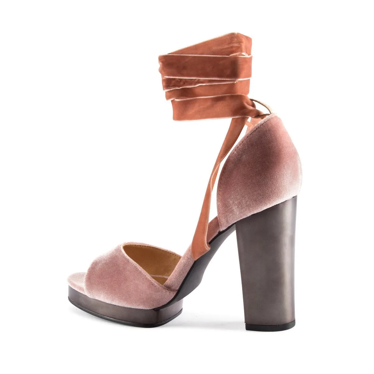 Christina Block Heel Platform With Bow