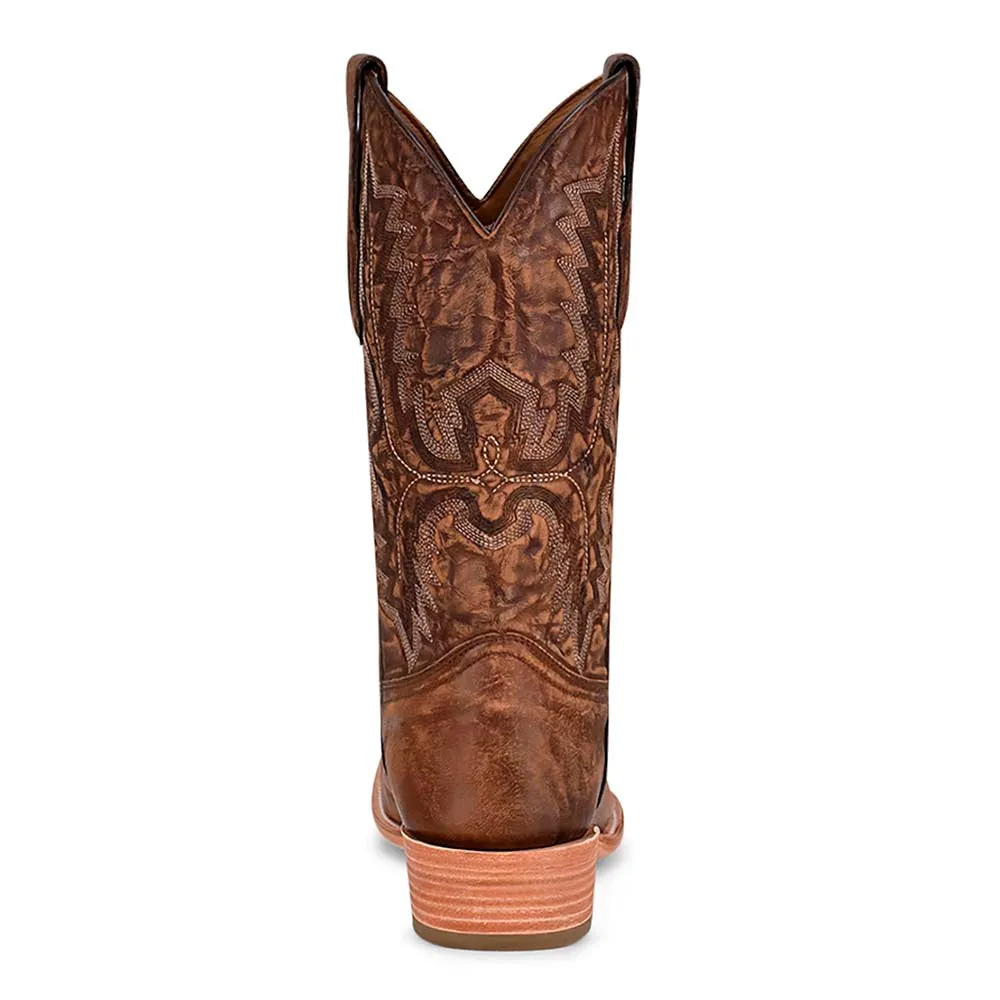 Corral Men's Narrow Square Toe Brown Embroidered Boots