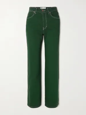 Cowboy high-rise straight-leg jeans