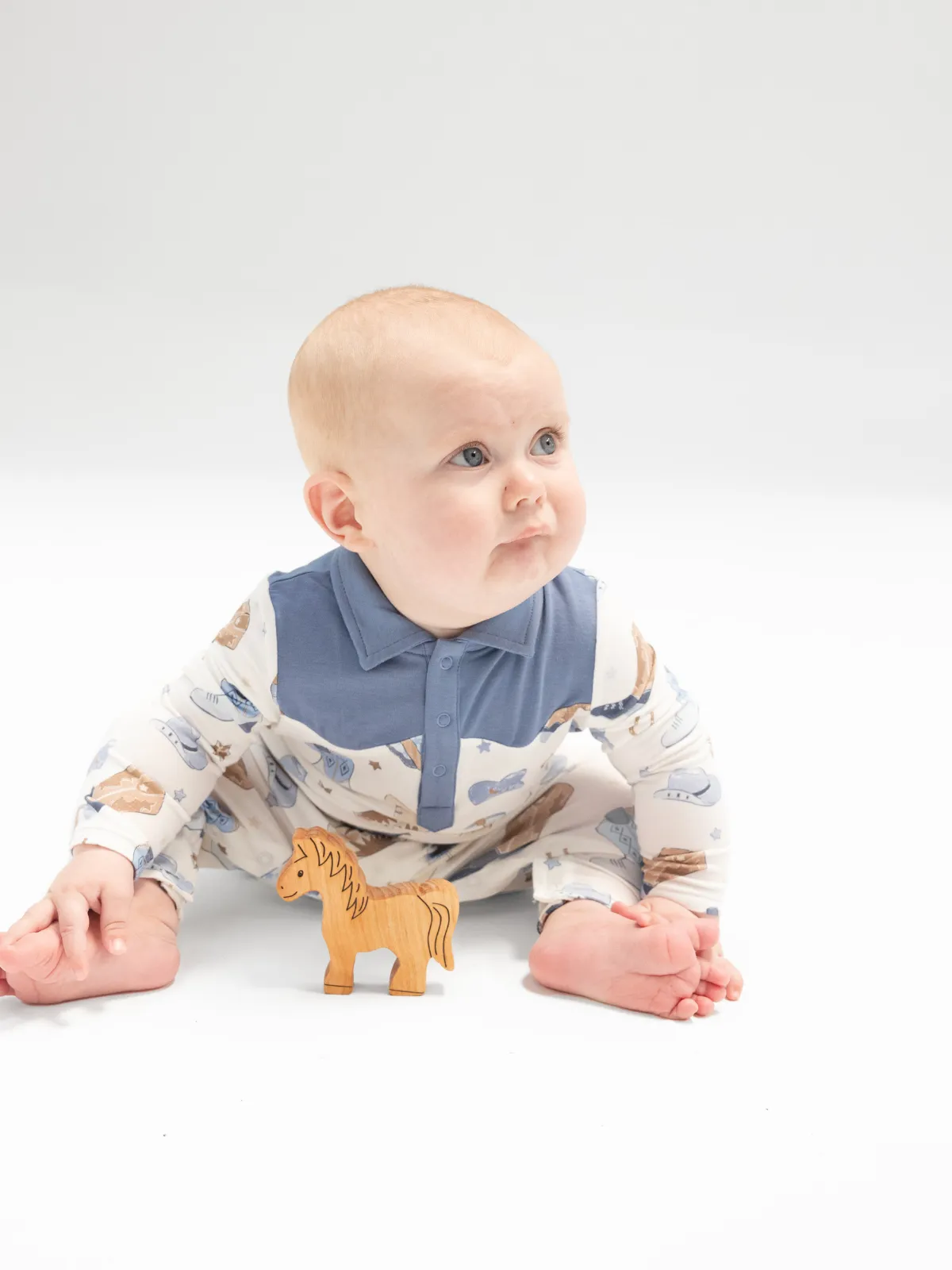 Cowboy Romper, Cowboy Boots Blue