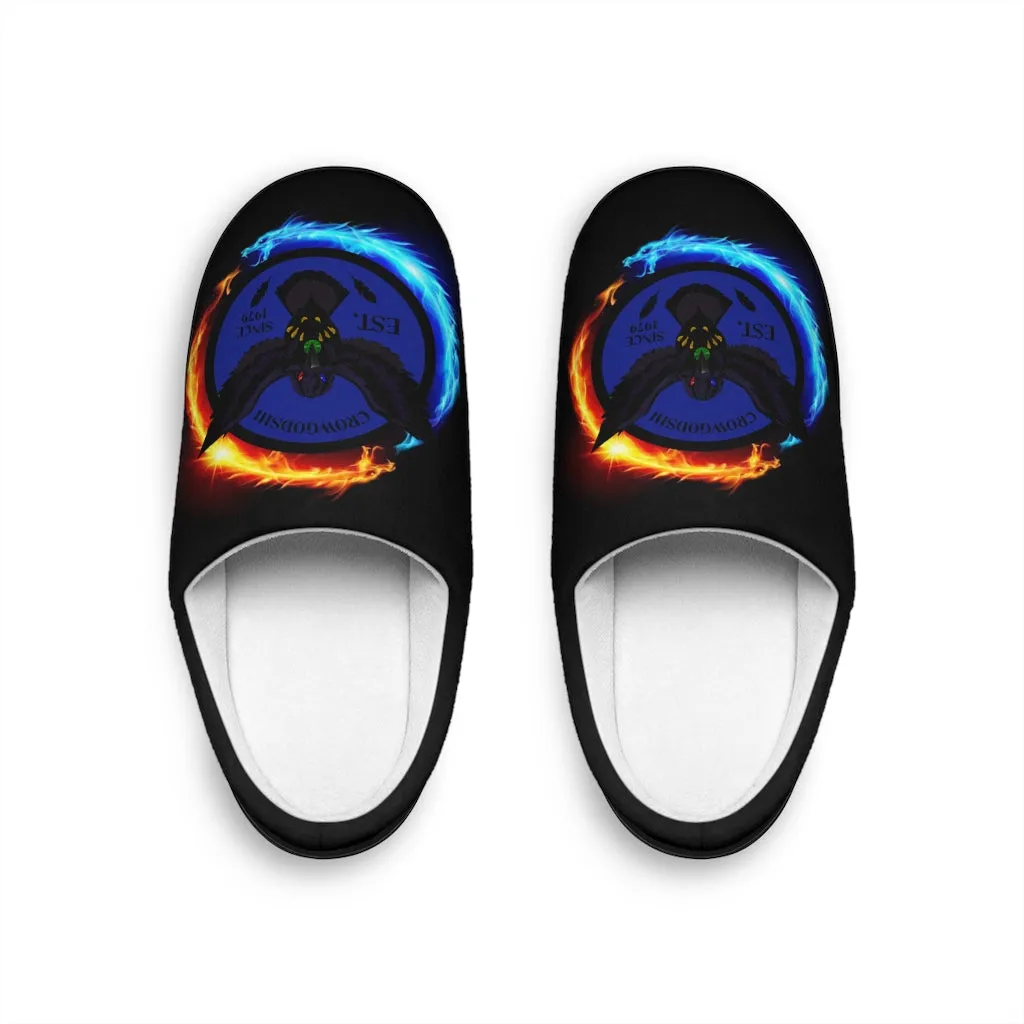 Crowgodshi Ying Yang Dragons Indoor Slippers