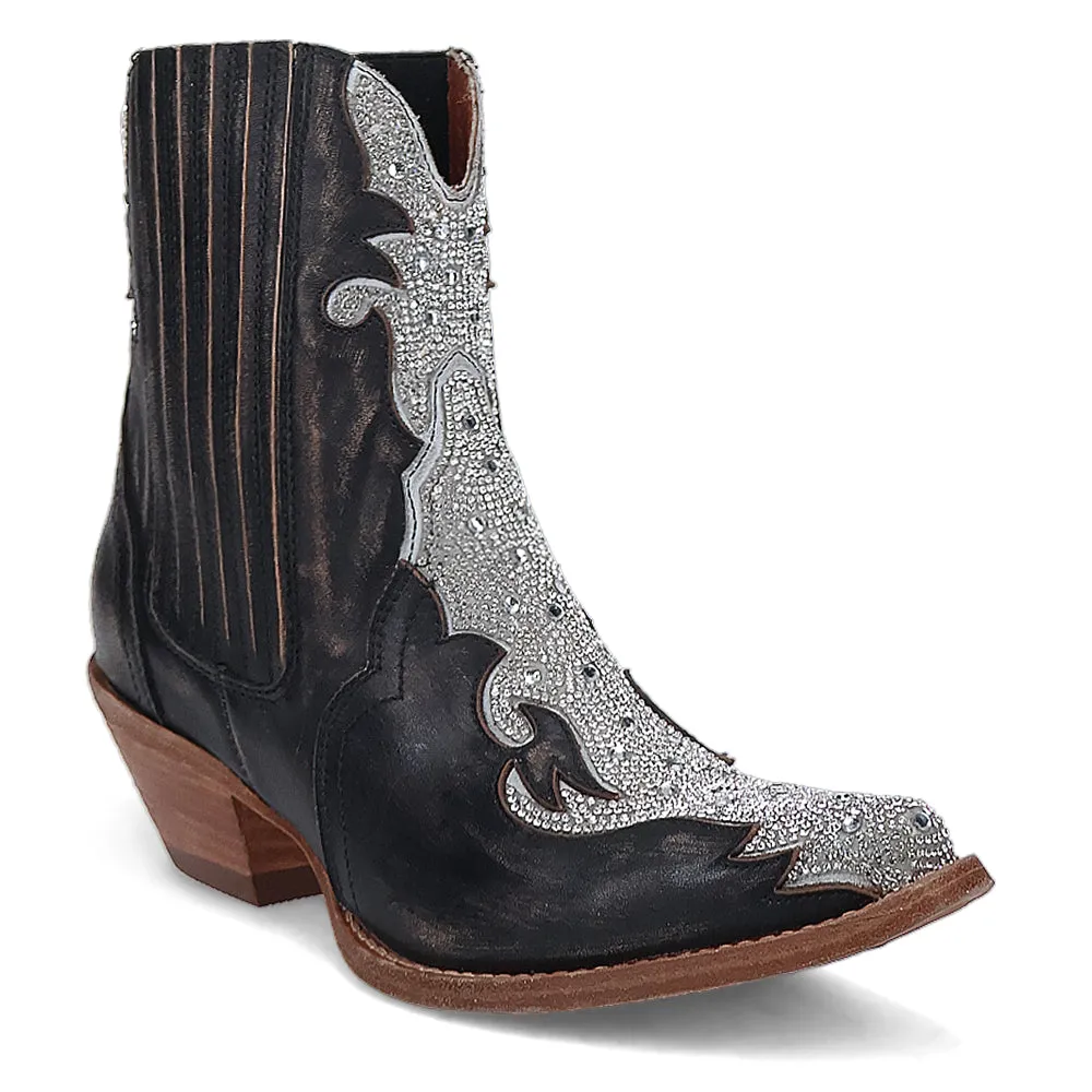 Crystal Snip Toe Cowboy Booties