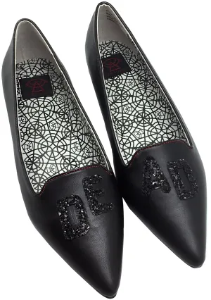 Dagger Drop Dead Gorgeous Flats in Black