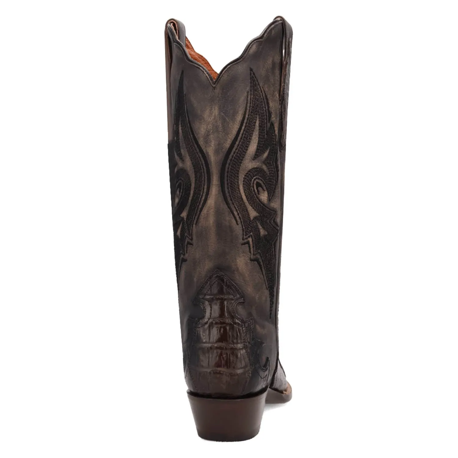 Dan Post Womens Berkeley Black Caiman Cowboy Boots