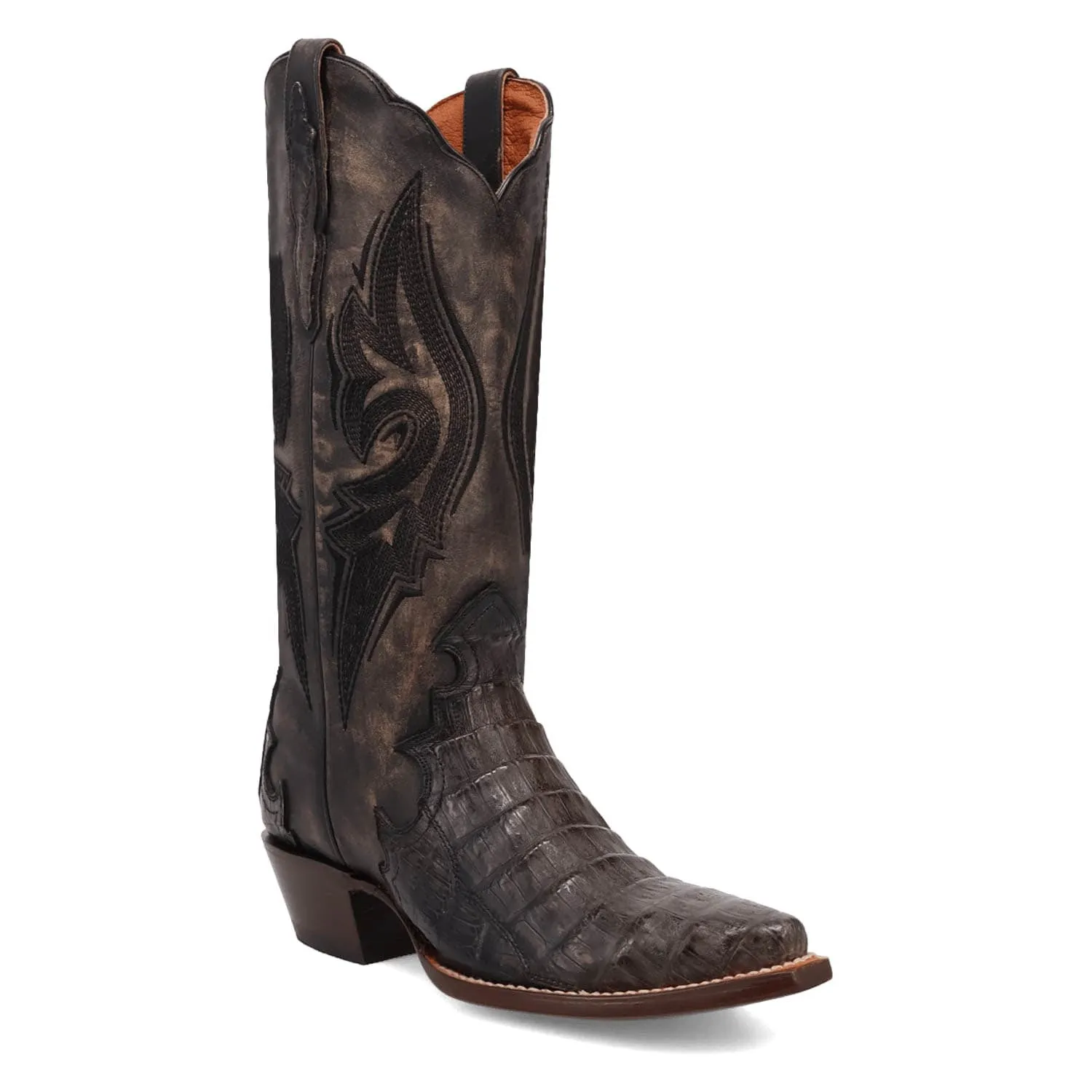 Dan Post Womens Berkeley Black Caiman Cowboy Boots