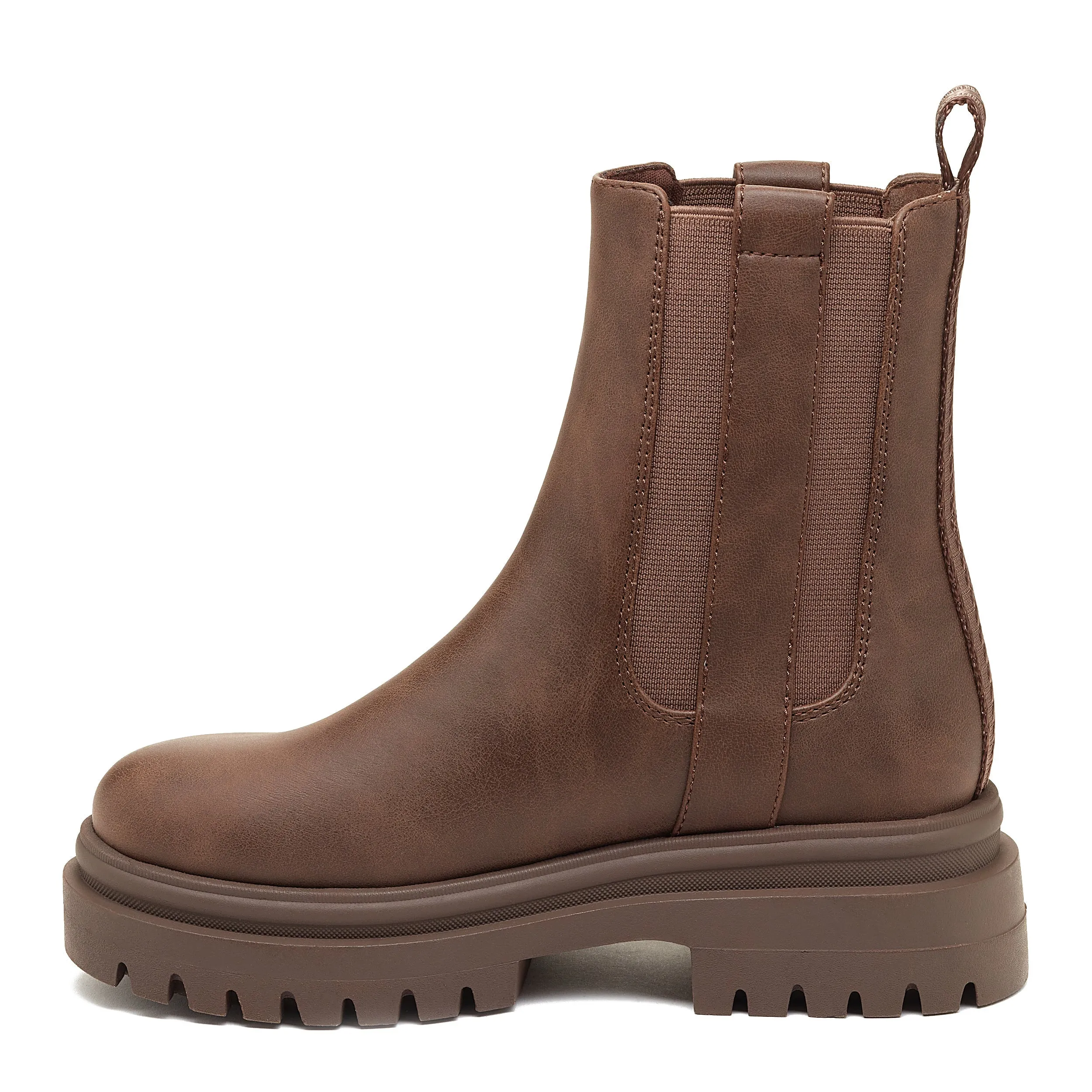 Dekko Brown Buckled Ankle Boot