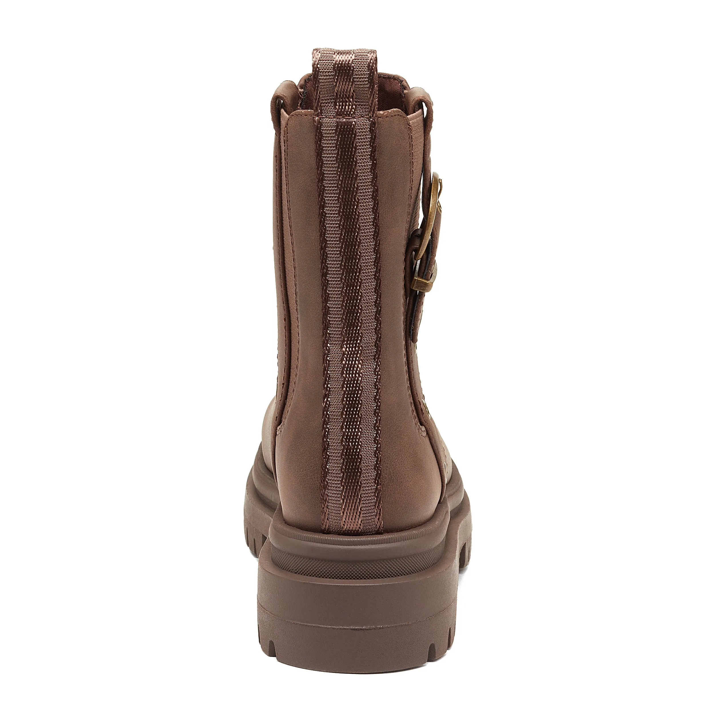 Dekko Brown Buckled Ankle Boot