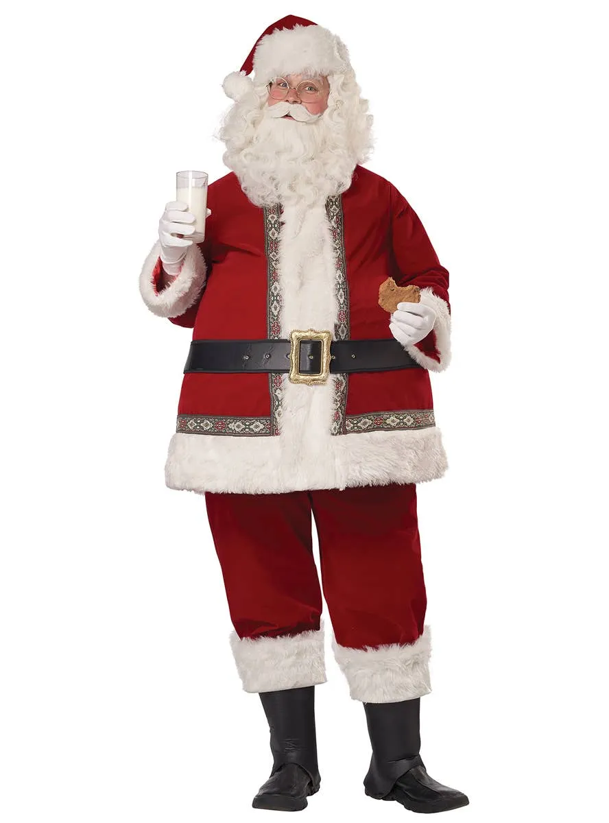 Deluxe Jolly Santa Claus Mens Christmas Costume