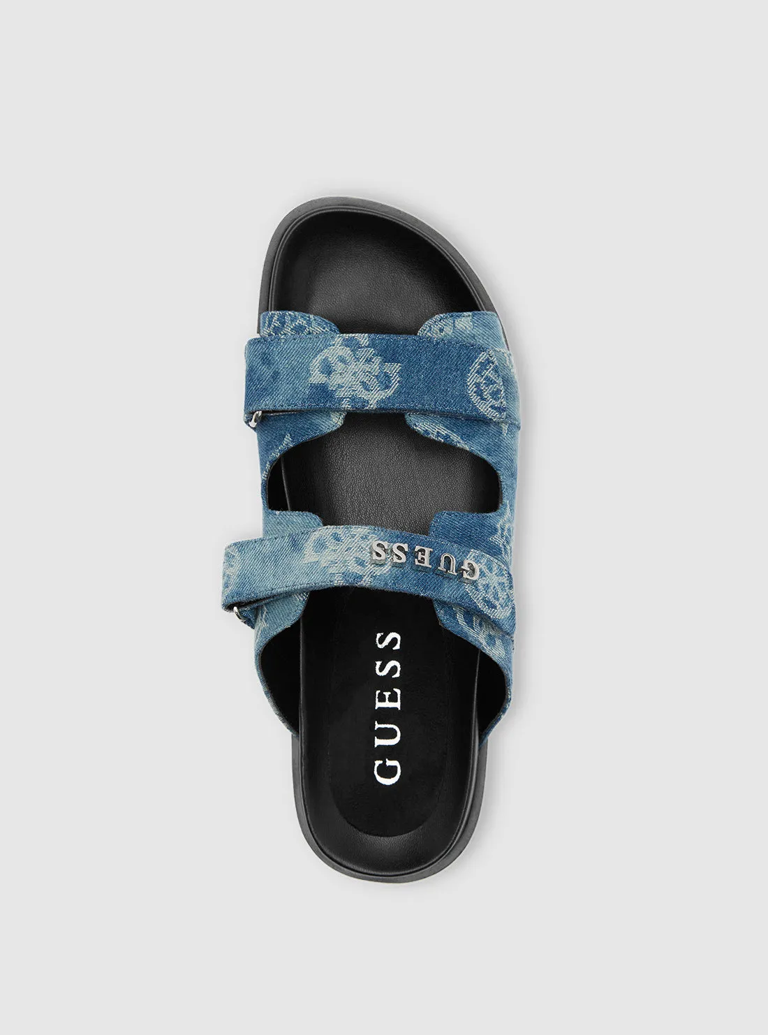 Denim Fabulon Chunky Slide Sandals