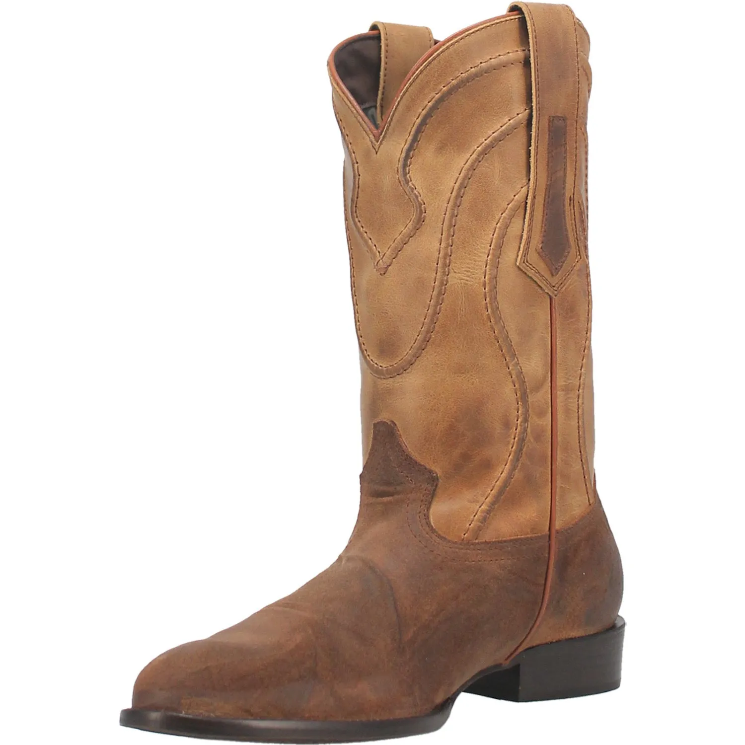 Dingo Mens Whiskey River Cowboy Boots Leather Natural