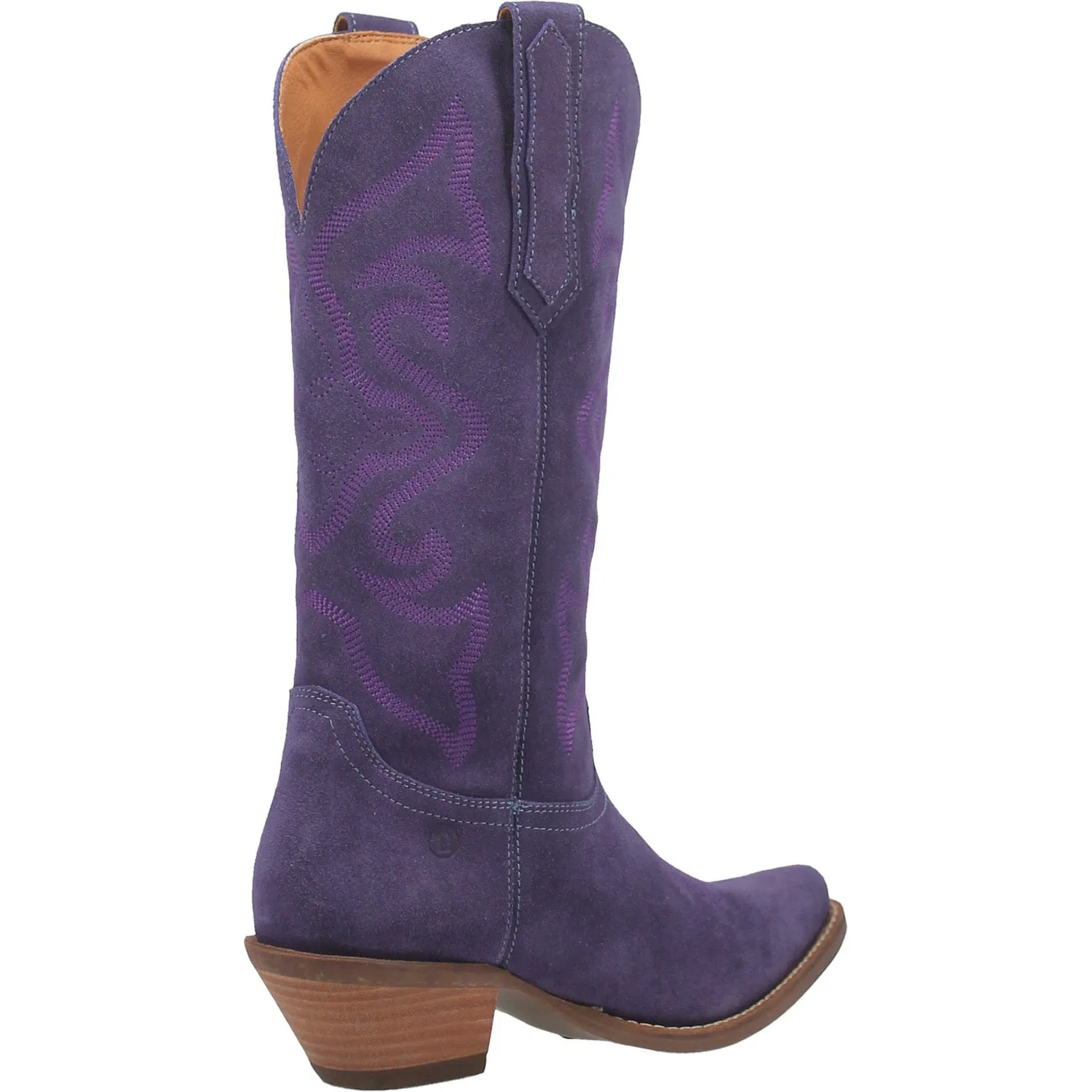 Dingo Womens Out West Cowboy Boots Leather Plum