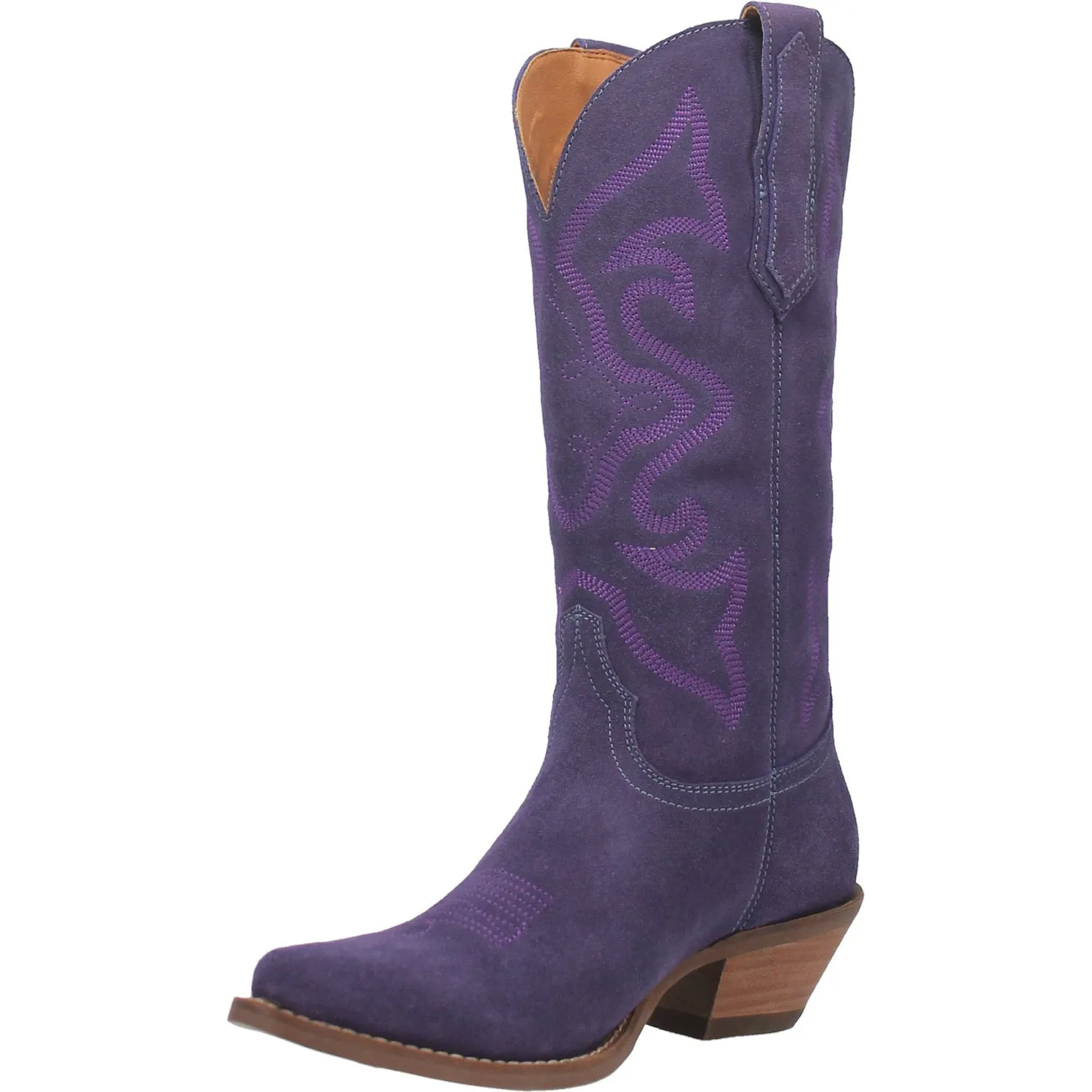 Dingo Womens Out West Cowboy Boots Leather Plum