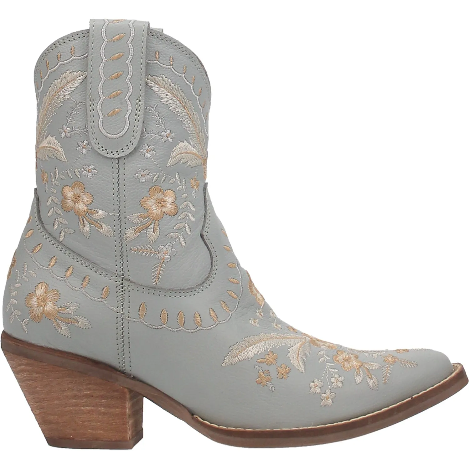 Dingo Womens Primrose Cowboy Boots Leather Blue