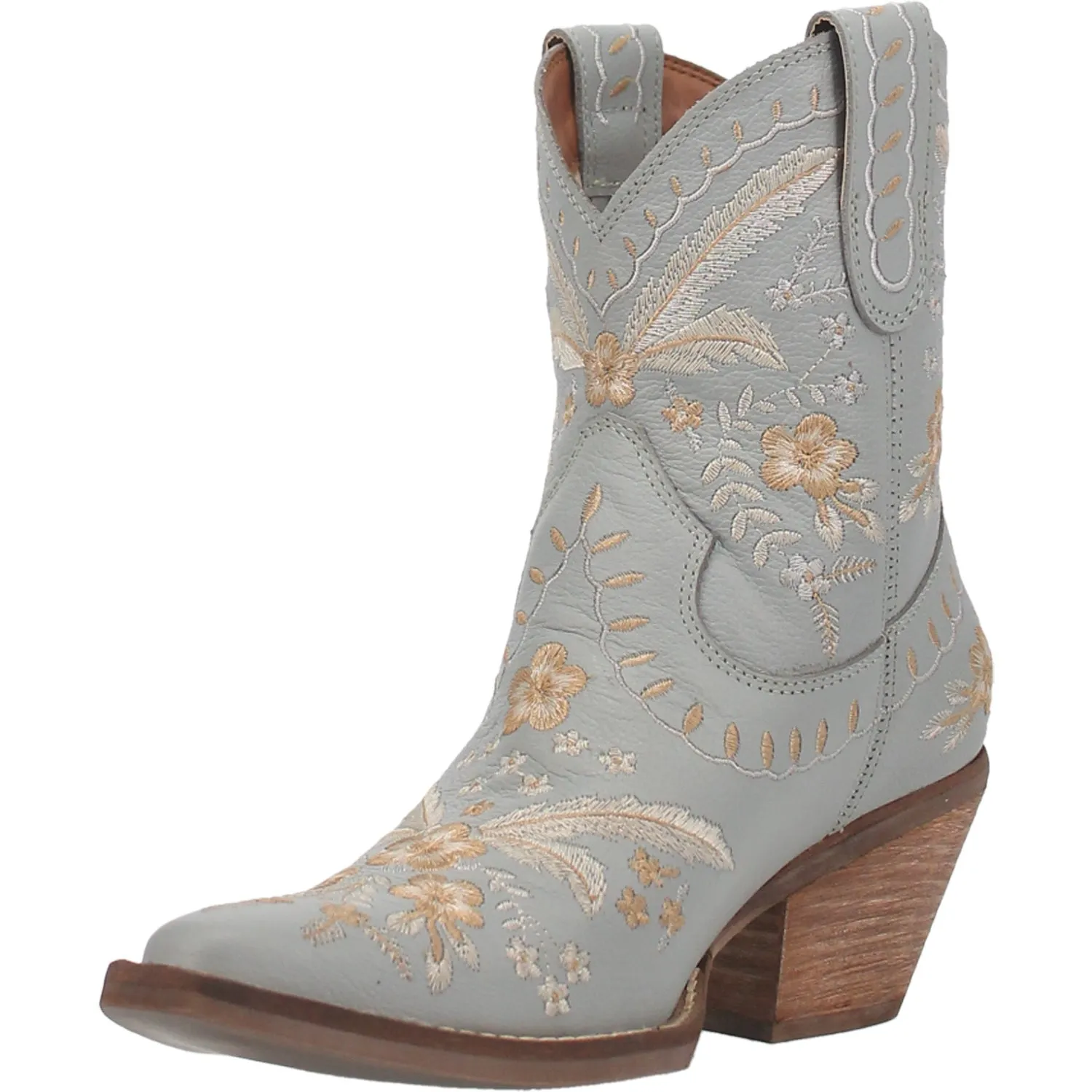 Dingo Womens Primrose Cowboy Boots Leather Blue