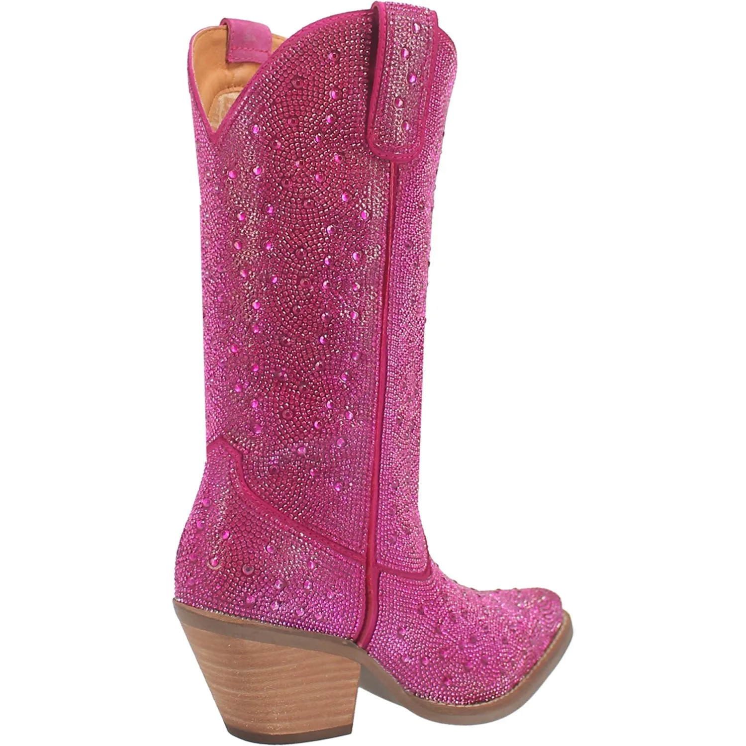 Dingo Womens Silver Dollar Fuchsia Leather Fashion Boots