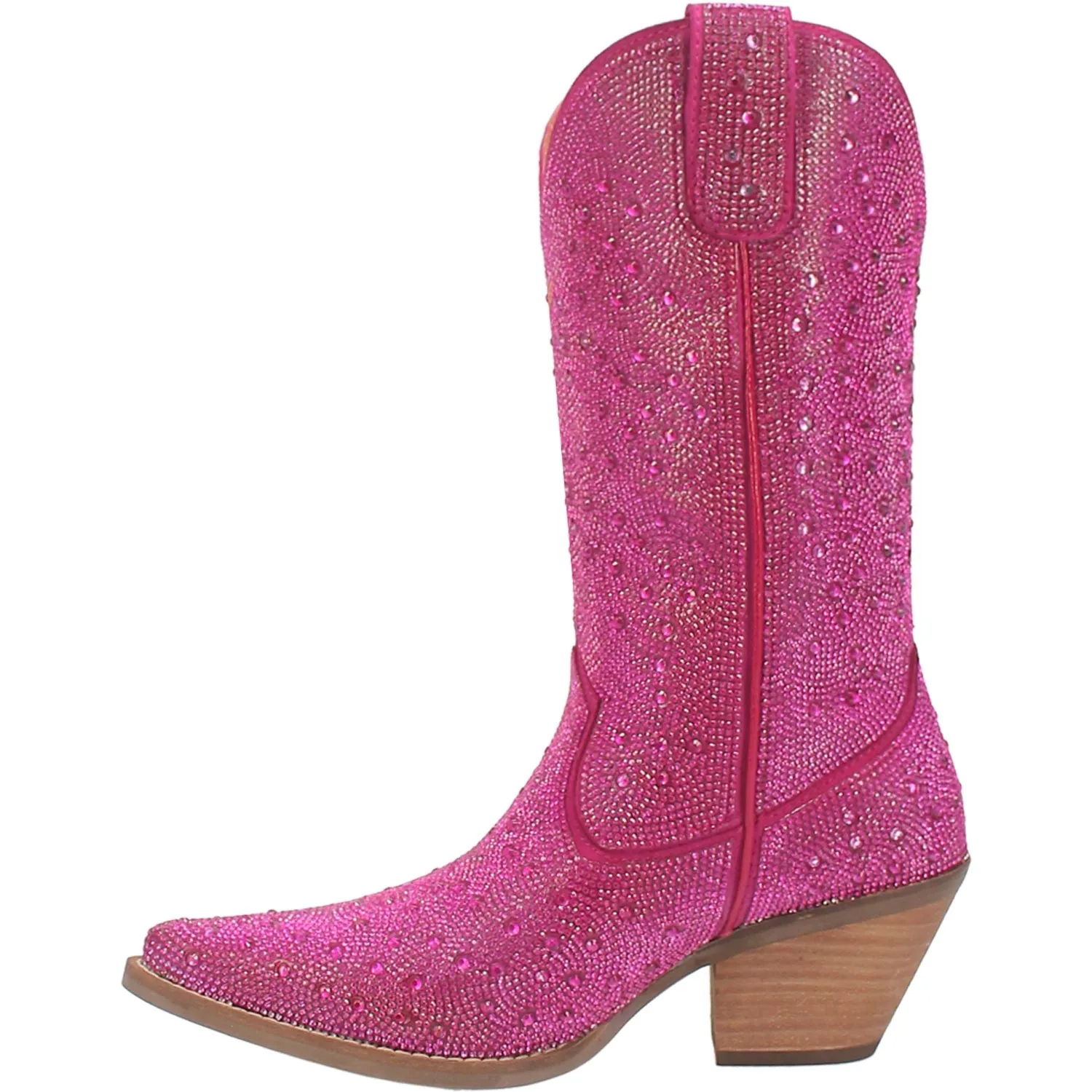 Dingo Womens Silver Dollar Fuchsia Leather Fashion Boots