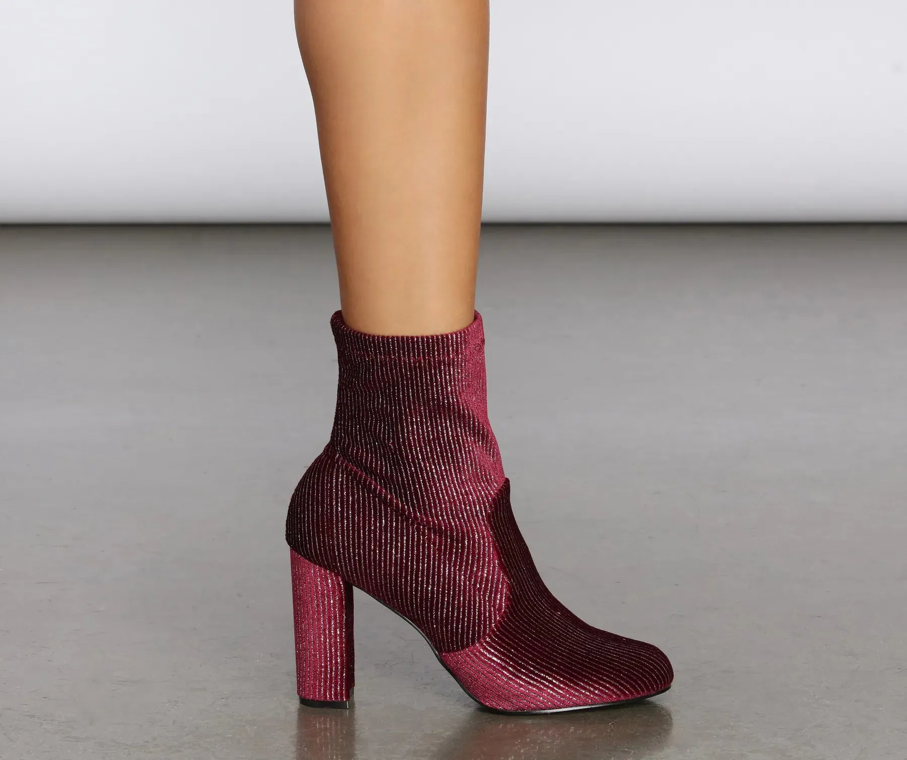 Disco Daze Velvet Booties