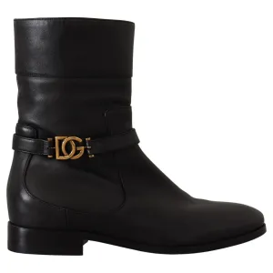 Dolce & Gabbana Elegant Leather Biker Boots