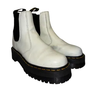 Dr.Martens/Biker Boots/US 8/Leather/WHT/