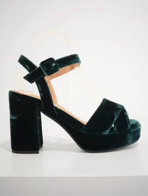 Dubai Sandal Emerald Velvet