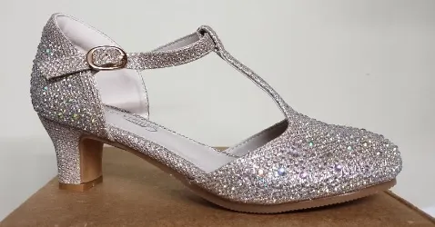 Easy Strider- Glitter T Strap Dress Shoe