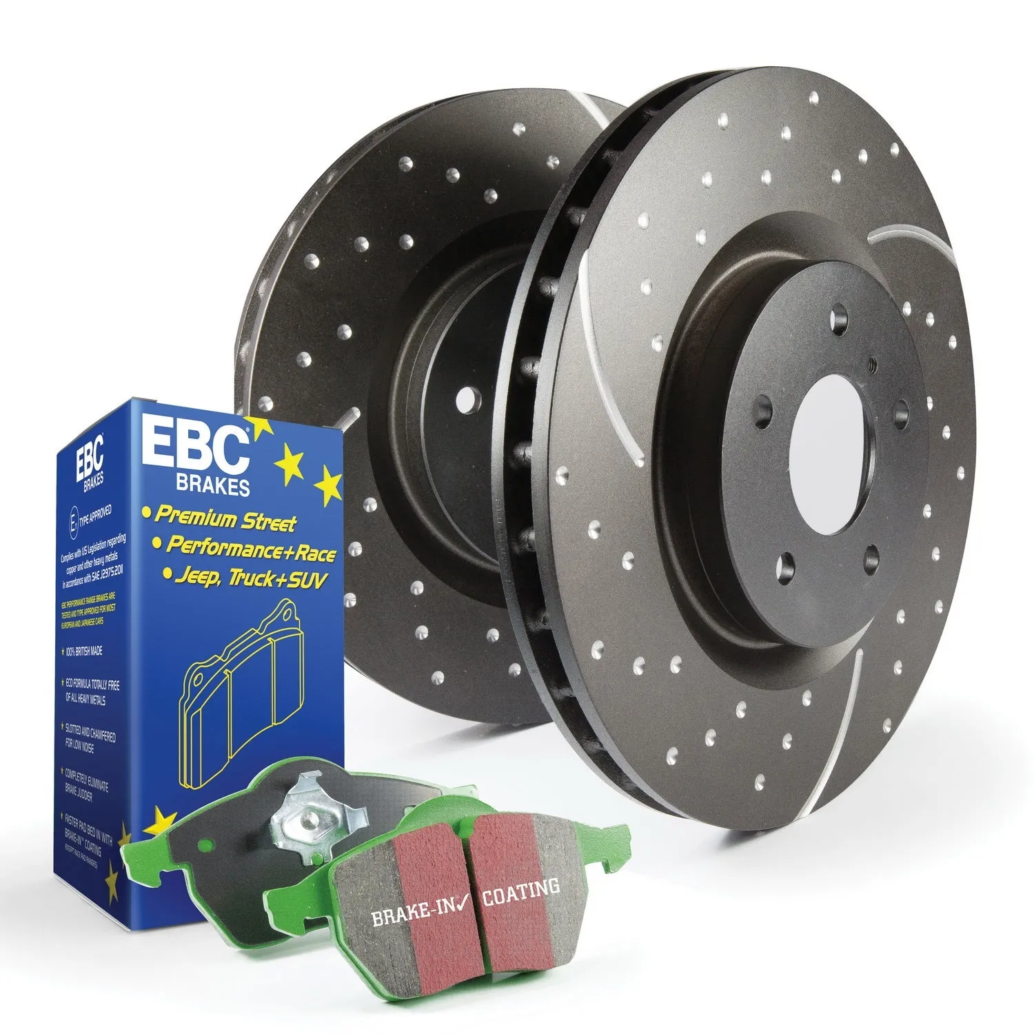 EBC Brakes S10KF1729 S10 Kits Greenstuff 2000 and GD Rotors