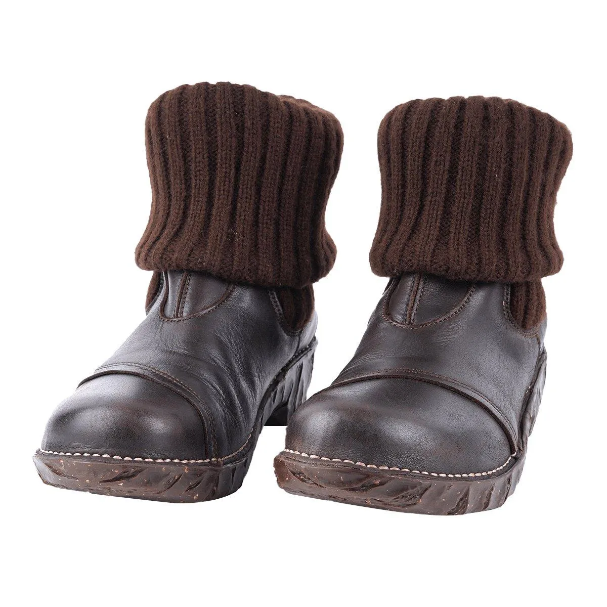 El Naturalista Winter Snow Boots Leather Brown Colour For Women