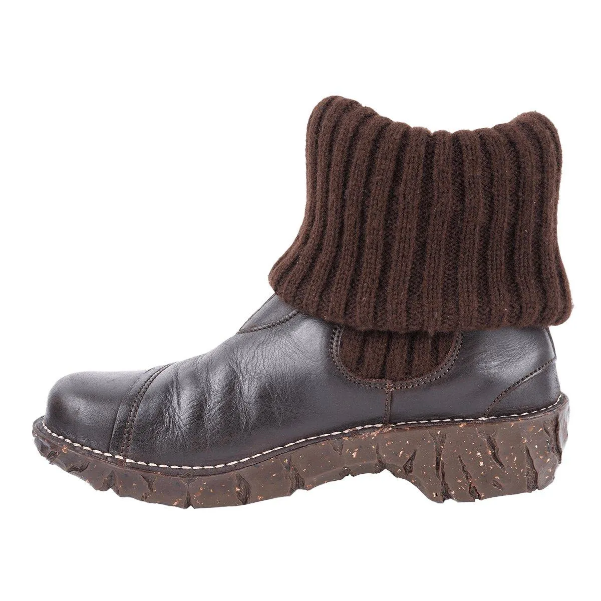 El Naturalista Winter Snow Boots Leather Brown Colour For Women