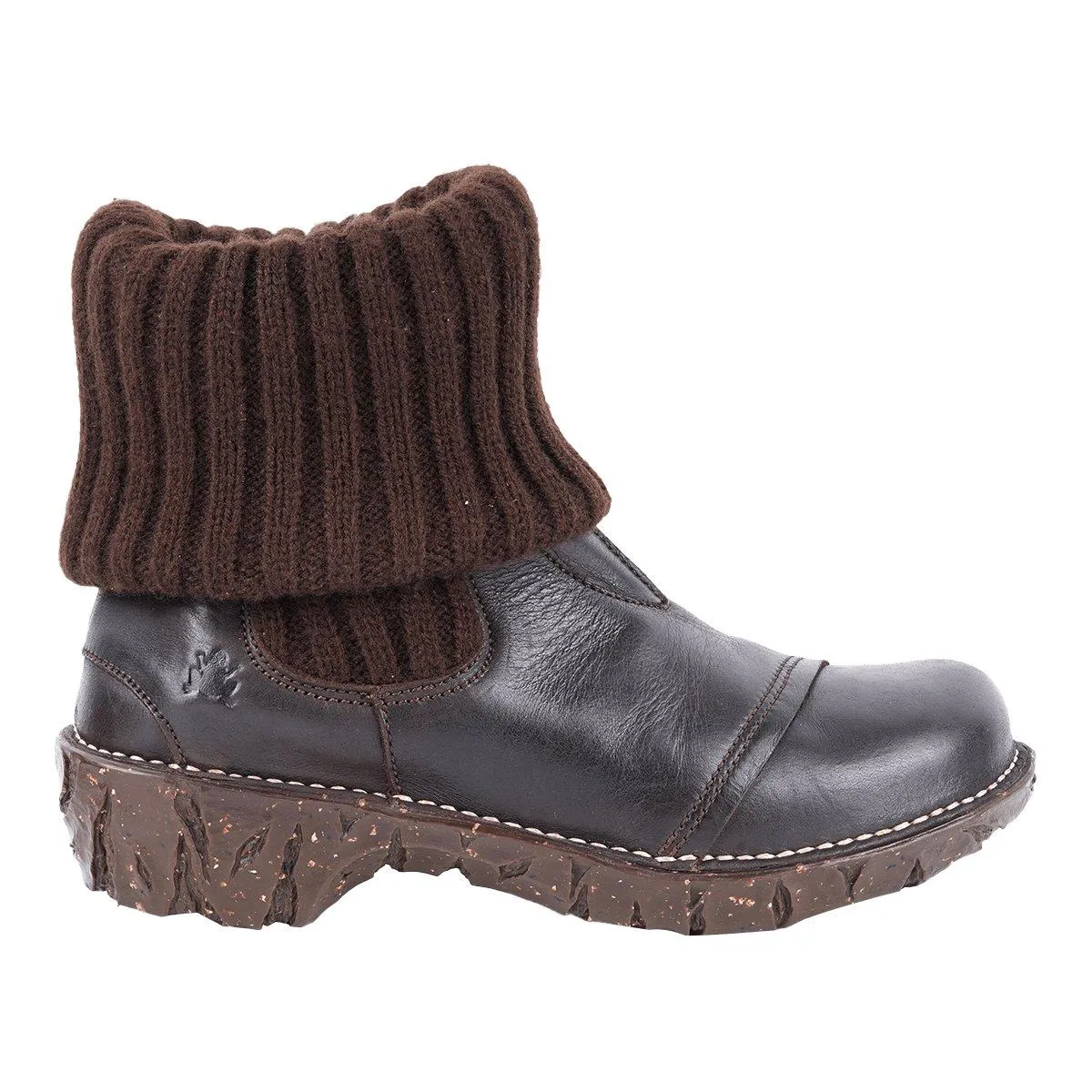 El Naturalista Winter Snow Boots Leather Brown Colour For Women