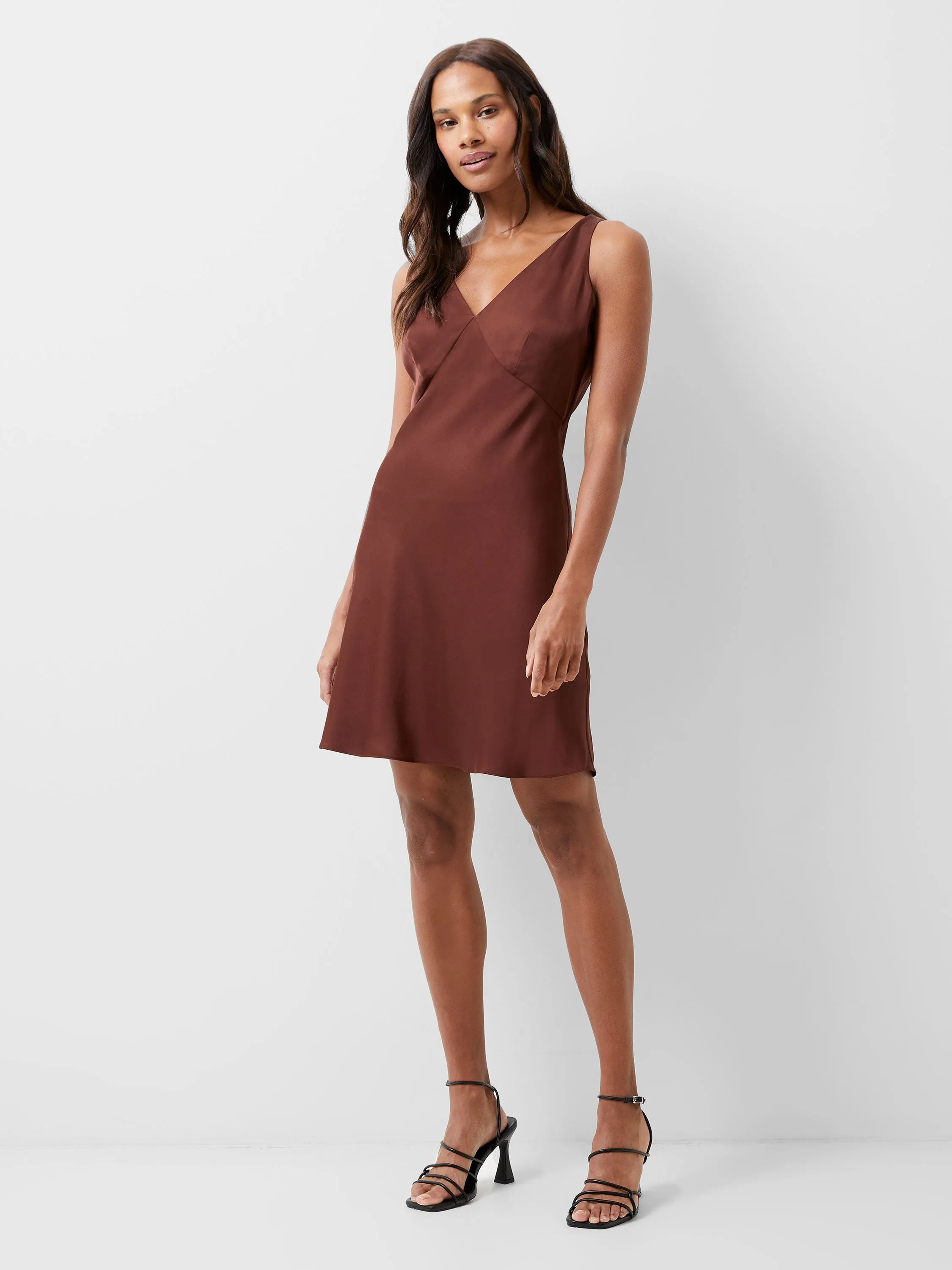 Ennis Eco Satin Slip Mini Dress