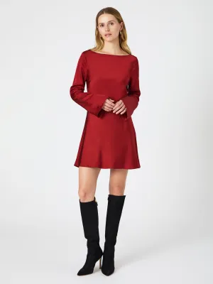 Ennis Satin Longsleeve Mini Dress