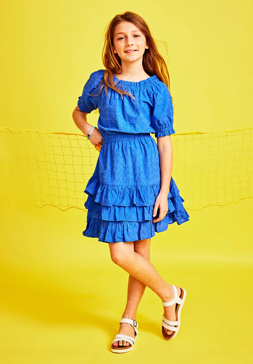 Eyelet Ruffle Dress