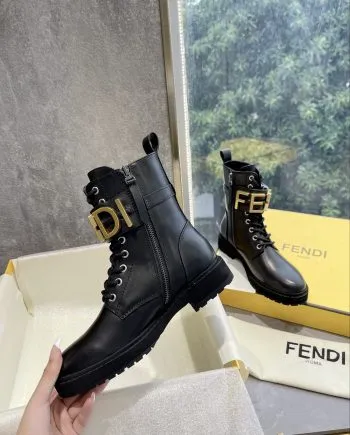 FD Fenigraphy Biker Boots Black For Women 8T8355AKY6F1H1K