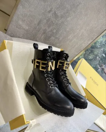 FD Fenigraphy Biker Boots Black For Women 8T8355AKY6F1H1K