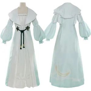 Final Fantasy XIV FF14 Crescent Moon Nightgown Cosplay Costume