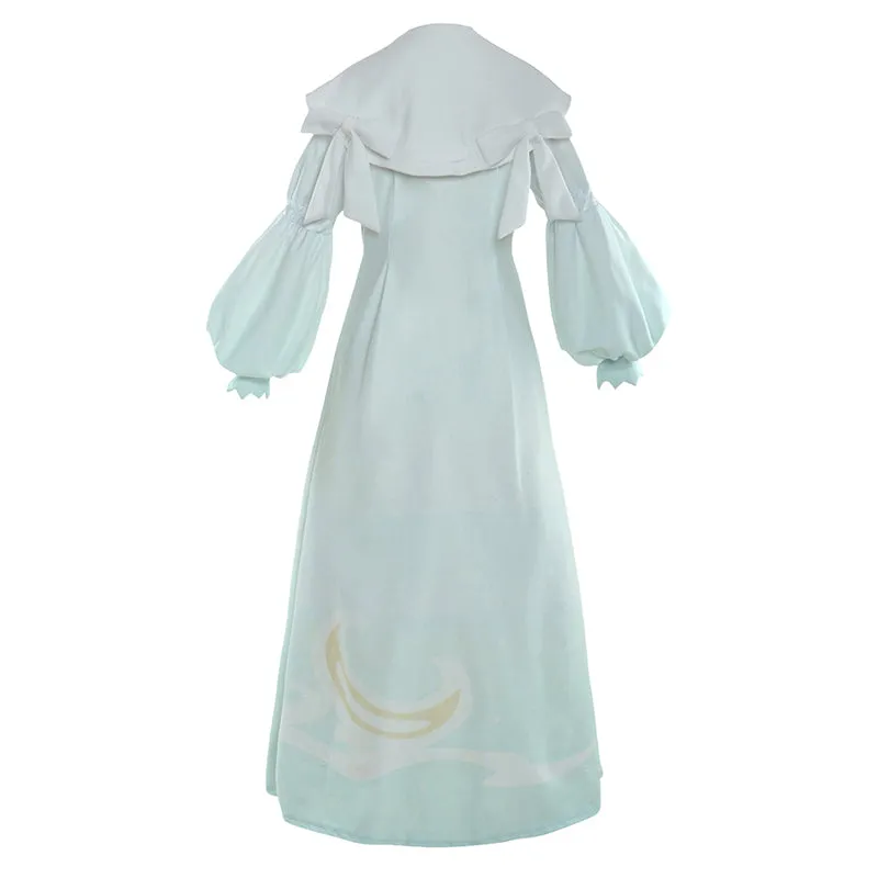 Final Fantasy XIV FF14 Crescent Moon Nightgown Cosplay Costume