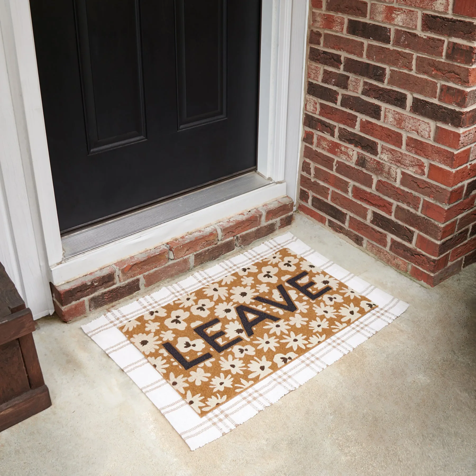 Floral Leave Entry Doormat Rug