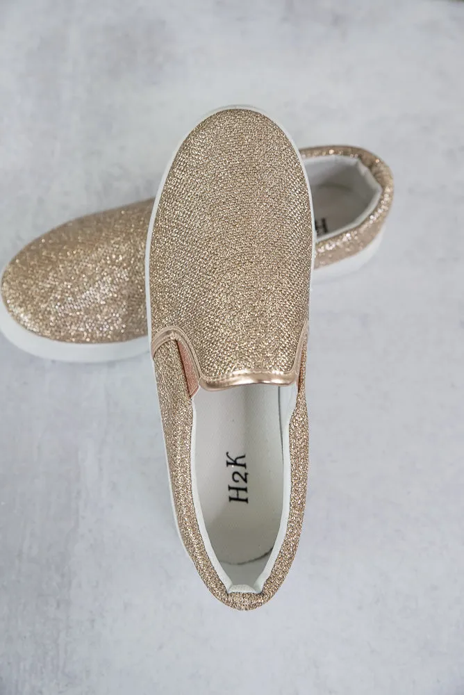 Four Seasons Rose Gold Glitter Sneaker