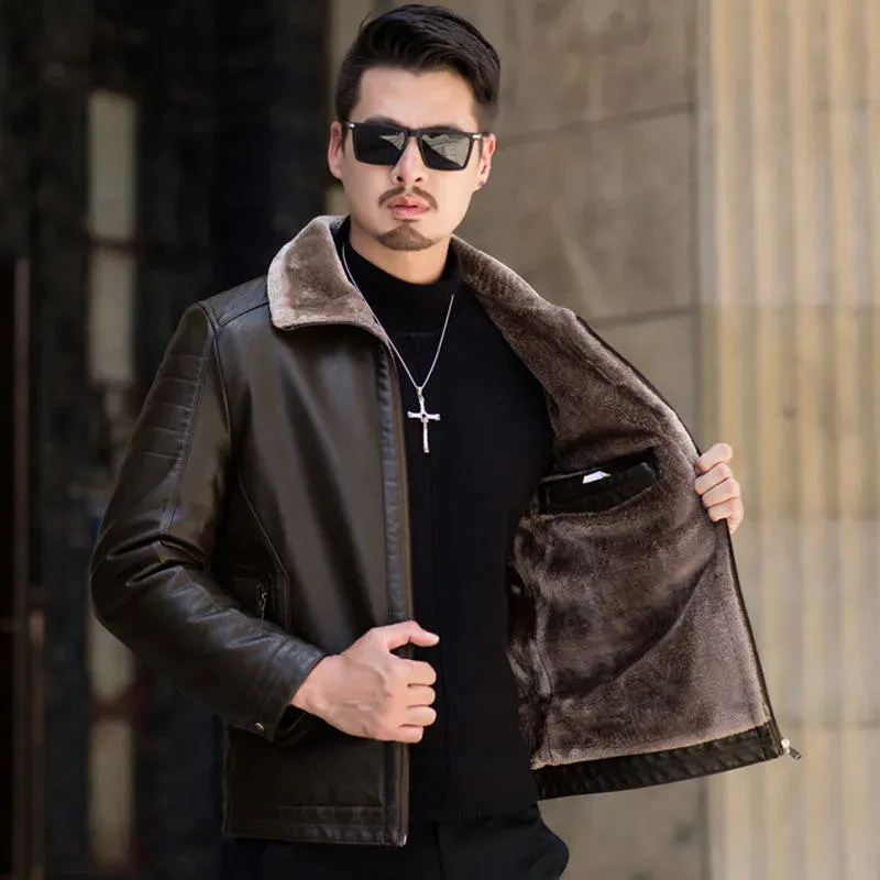 Funki Buys | Jackets | Men's Luxury Faux Leather Winter Jacket