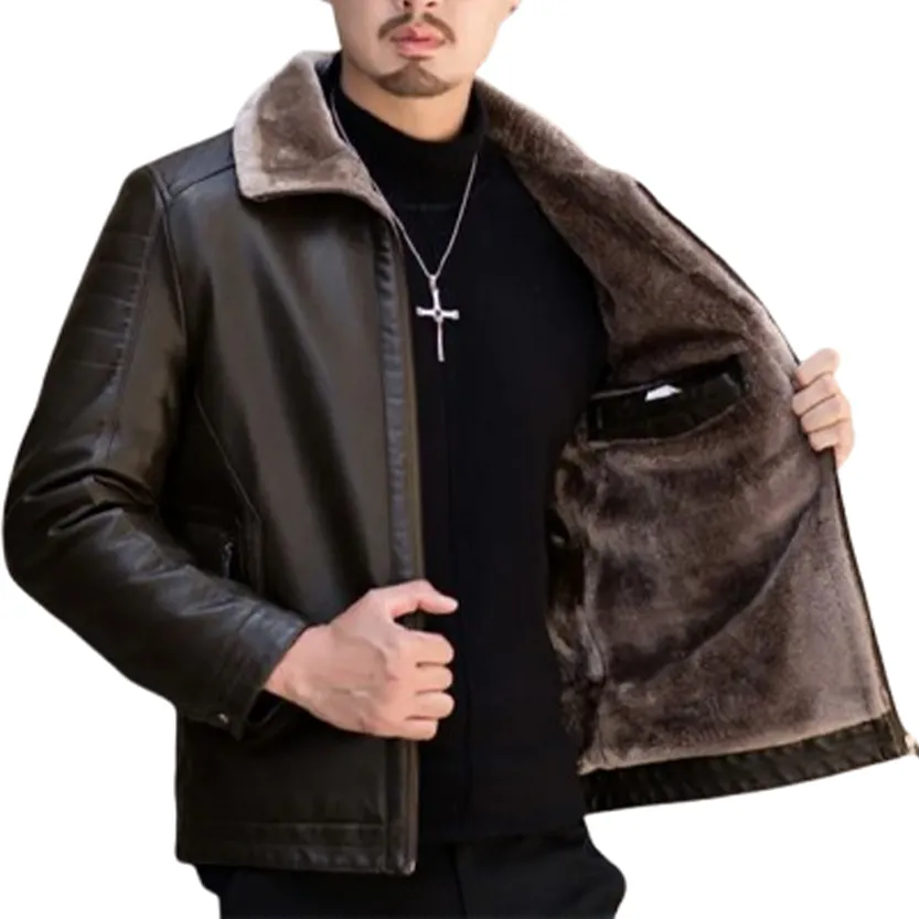 Funki Buys | Jackets | Men's Luxury Faux Leather Winter Jacket