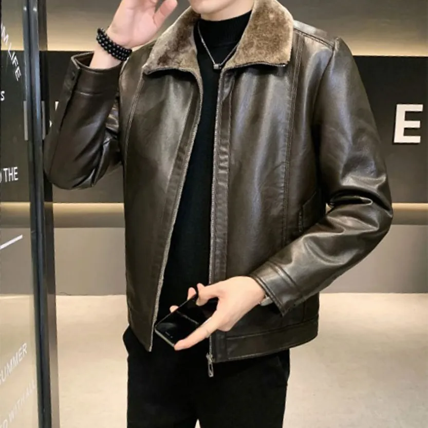 Funki Buys | Jackets | Men's Luxury Faux Leather Winter Jacket