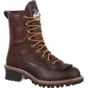 Georgia Men's 8" Waterproof Logger Work Boot - Brown - G7113