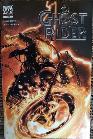 Ghost Rider #1 Garth Ennis, Clayton Crain, Marvel Knights 2006 NM (9.4)